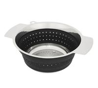 Passoire pliable acier/silicone noire Ø 24 cm
