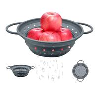 Passoire Pliable avec Poignées, Colander Panier de Lavage pour un Rangement Facile, Passoire peu Encombrante pour La Cuisine, Égouttoir Pliable pour Les Fruits et Légumes
