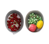 Passoire pliable double couche pour lavage des fruits | Passoire de cuisine et de fruits Idéal pour les chefs de maison Parents Bureau Appartement Salle d'étudiant Grillage