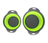 Passoire Pliable, Ensemble de 2 Passoires Pliables Petit Égouttoir à Pâtes pour Cuisine, Légumes et Fruits Bassin de Cuisine Multifonctionnel