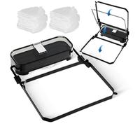 Passoire pliable pour évier en fer - Passoire amovible et adsorbable pour évier de cuisine - Avec 50 sacs filtrants pour filtrer les légumes, les fruits et les déchets de cuisine (Gris Noir)