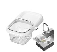 Passoire pour évier avec ventouse, support de rangement, égouttoir et sabot | Panier de vidange pour évier, accessoires pour fruits, légumes, pâtes, nouilles, bouchons, déchets, maison, appartement