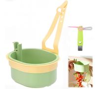 Passoire pour évier - Bouton pression - Passoire à suspendre - Panier amovible pour égouttoir de cuisine - Sans bavures pour les mains - Pour le lavage, l'organisateur dans la cuisine