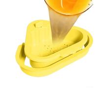 Passoire pour évier de cuisine avec fonction d'inclinaison rotative - Panier de vidange sans obstruction pour les restes alimentaires, design ABS antidérapant, nettoyage facile sans perçage (jaune)