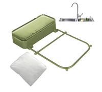 Passoire pour évier de cuisine, égouttoir en acier inoxydable, évier avec égouttoir Premium, étagère en filet pour déchets, passoire d'évier pliable avec filet 50 x pour déchets de
