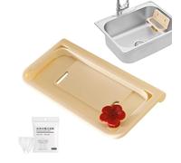 Passoire Pour Évier De Cuisine Pliable Fine Sans Perçage Rangement Avec | Crépine De Vidange Accessoires Cuisine Évier Pour Cuisine Restaurant Camping-Car Pâtes Déchets Alimentaires Couleur crème