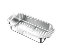 Passoire pour évier, égouttoir extensible, égouttoir en acier inoxydable, outil de lavage de cuisine, ustensiles de cuisine, ustensiles de cuisine, maison, appartement, restaurant en acier inoxydable