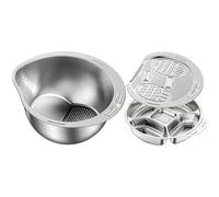 Passoire pour laver le riz et égouttoir | Set de Plaques Hachoir en Acier Inoxydable,Bol à Riz avec Incliné et Égouttoir Latéral | pour Gingembre Oignon Vert Ail Fruits