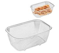 Passoire Rectangulaire En Maille D'acier Inoxydable, Panier À Tamis En Acier Inoxydable, Filtre À Huile À Mailles Fines, Panier À Frites Carré, Tamis Pour Égoutter Les Aliments