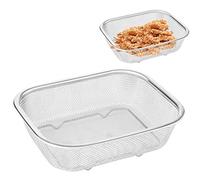 Passoire Rectangulaire En Maille D'acier Inoxydable, Panier À Tamis En Acier Inoxydable, Filtre À Huile À Mailles Fines, Panier À Frites Carré, Tamis Pour Égoutter Les Aliments