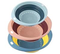 Passoire,Rétractable et Extensible,Panier de Passoire Pliable,Idéal pour Les Pâtes,Les Légumes,Portable Panier de Fruits-3pcs