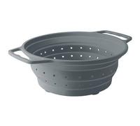 Passoire rétractable - LACOR - En silicone - Ø24 cm - Trous Ø4.5 mm - Avec poignées - Anneau de renfort