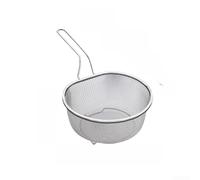 Passoire robuste en acier inoxydable 304 avec poignée ergonomique pour pâtes, riz et petits aliments Maille dense Argenté 35 cm Grande taille 21 cm