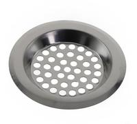 Passoire ronde en acier inoxydable avec trous anti-blocage, attrape-cheveux indispensable pour drainage de salle de bain et cuisine (75 mm)