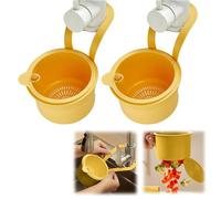 Passoire suspendue avec clip pour évier de cuisine, robinet suspendu avec bouton pression, passoire d'évier de cuisine en silicone amovible, sans bavures pour les mains, pour lavage/organisateur de