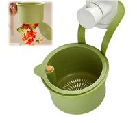 Passoire suspendue avec clip pour évier de cuisine, robinet suspendu avec bouton pression, passoire d'évier de cuisine en silicone amovible, sans bavures pour les mains, pour lavage/organisateur de