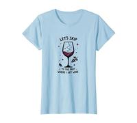 Passons à la Partie où Je reçois du vin drôle T-Shirt, Femme, Bleu Céleste, 3XL
