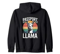 Passport Snacks Lama Funny Travel Adventure Sweat à Capuche