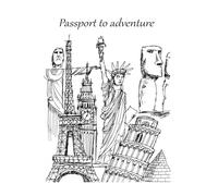 Passport To Adventure: A Landmark Travel Journal