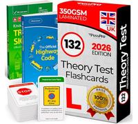 PassPro® Kit de test 2023 Driving Theory Book : livre officiel DVSA Highway Code Book 2023 UK Edition + Connaissez vos panneaux de signalisation + 132 cartes flash de panneaux routiers - Livre de test