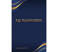 Password Book for Men: Elegant Navy & Gold Design, Discreet Internet Address and Password Logbook with Alphabetical Tabs, 6 x 9 inches: Secure Your ... and Professional Password Organizer.