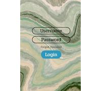 Password Book | Watercolor Marble Cover with Login Box Design | 6x9" | 120 Pages: Modern Password Organizer with Website, Username, Password & Notes Sections