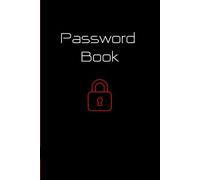 Password Book with Lock Icon - Simple Black Cover Organizer: Internet Address Logbook | 120 Pages | 6x9 Inches | Secure & Professional Password Keeper