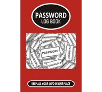 Password Log Book: Keep all of your info in one place | no forgotten passwords | 6 x 9 inches, 100 pages | Great Gift for the forgetful one