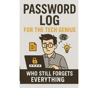 Password Log for the Tech Genius Who Still Forgets Everything: | 120 Pages Funny Internet Password Logbook to Keep Track of All Your Internet Stuff | Christmas Gift for Coworkers/Boss/Managers
