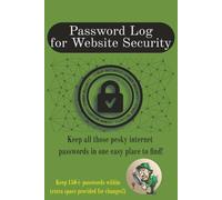 Password Log for Website Security: Keep All Those Internet Passwords in One Easy Place!