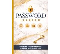 Password Logbook Organizer: Internet Address and Login Tracker with Alphabetical Sections, Website, Username, Password and Notes for Secure Digital Organization