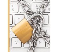 Password Reference and Collection Notebook: Chain on a Keyboard with a Gold Lock | Keep a Record of all of Your Unique Passwords by Website, Username and Password | 7.5 x 9.25 | 60 pages