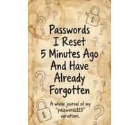 Passwords I Reset 5 Minutes Ago And Have Already Forgotten: A whole journal of my "password123" variations.