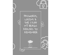 Passwords, Logins & The Stuff My Brain Refuses to Remember: Secure & Funny Password Organizer -Modern Gray Design for Easy Login Tracking