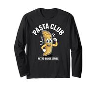 Pasta Club Retro Badge Series Cartoon Mascotte Funny Manche Longue