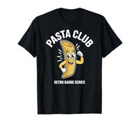 Pasta Club Retro Badge Series Cartoon Mascotte Funny T-Shirt