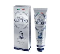 Pasta del Capitano 1905, Dentifrice Blanchissant au Bicarbonate de Soude, Idéal pour Conserver la Blancheur Naturelle des Dents, Réduit les Taches Alimentaires, 100% Made in Italy, Tube de 75 ml