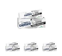 Pasta del Capitano, Dentifrice Carbone végétal actif Bio, blanchissant naturel des dents en pâte noire, efficace contre les substances qui tachent l'émail, 100% fabriqué en Italie, tube de 75 ml