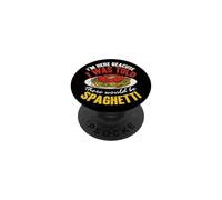 Pasta : Je suis là Parce qu'on m'a Dit qu'il y aurait des Spaghettis PopSockets PopGrip Adhésif