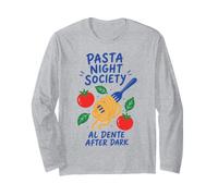 Pasta Night Society Al Dente After Dark Funny Pasta Lover Manche Longue