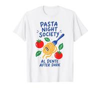 Pasta Night Society Al Dente After Dark Funny Pasta Lover T-Shirt Graphique avec Valeur