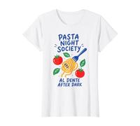 Pasta Night Society Al Dente After Dark Funny Pasta Lover T-Shirt Graphique avec Valeur
