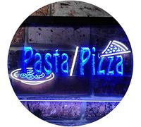 Pasta Pizza Shop Dual Color LED Enseigne Lumineuse Neon Sign Blanc et bleu 400 x 300mm st6s43-i0136-wb