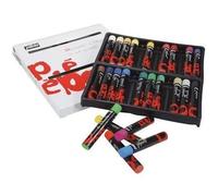 Pébéo 41787 – Crayons pastel à l'huile – Boîte 24 couleurs – 67 mm, mine Ø10 mm