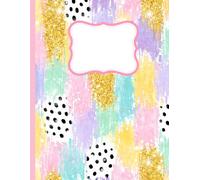 Pastel Abstract Composition Notebook: College Ruled 8.5 x 11 Lined Notebook, 110 Pages for School, Notes, Journaling, and Writing