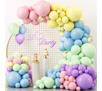 Pastel Balloon, 120 Pieces Pastel Arch Balloon, Multi-Coloured Balloon Garland, Rainbow Balloon, Pastel Colour Baudruche, Birthday Girl Wedding Baby Shower Party Decoration
