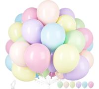 Pastel Balloons, Pack Of 30 Pastel Colors Rainbow Latex Balloons 12 Inch 30.5 Cm Balloon For Women Boys Girls Birthday Party Wedding Christening Shower Baby Shower Decorations