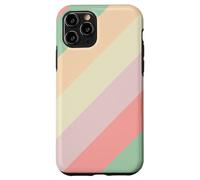 Pastel Diagonal Stripes Pattern Retro Spring Aesthetic Coque pour iPhone 11 Pro