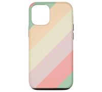 Pastel Diagonal Stripes Pattern Retro Spring Aesthetic Coque pour iPhone 12/12 Pro