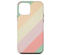 Pastel Diagonal Stripes Pattern Retro Spring Aesthetic Coque pour iPhone 12 Mini